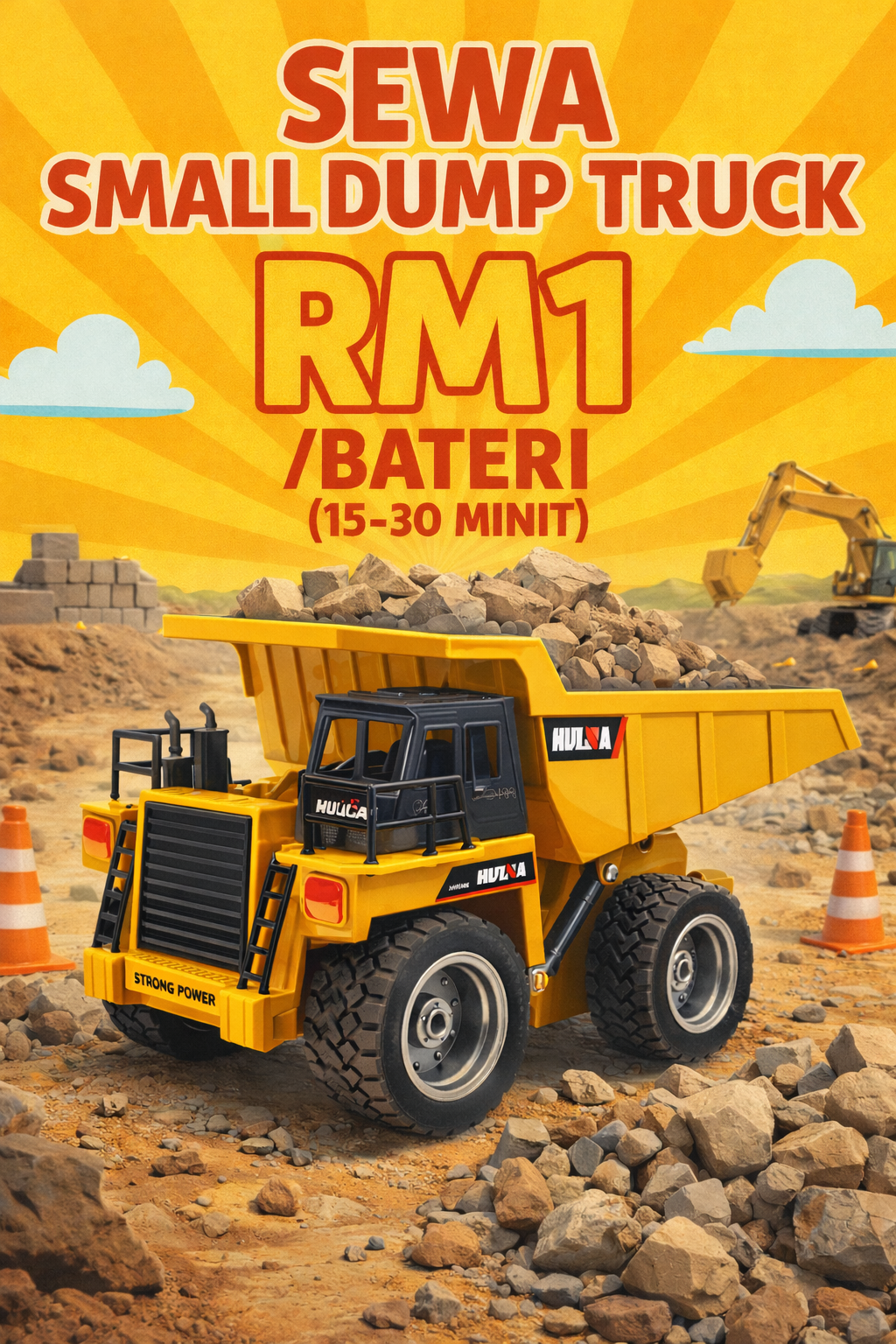 Sewa trak sampah kecil RC